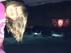 Miss M having a great time.