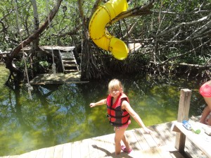 Arriving at the mangrove fort.